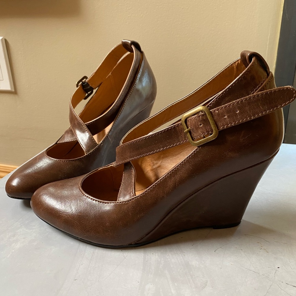 Brown Wedge Pumps